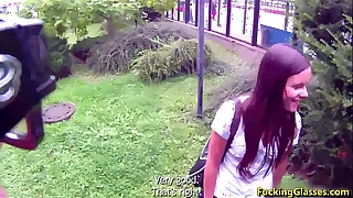 Making out Glasses - Fucked for large letter near the motor coach stop Amanda